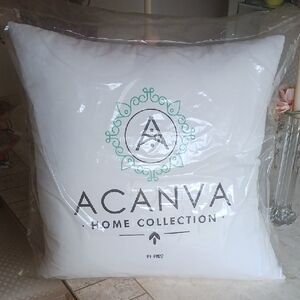 Pillow Insert 22" Inch (Acanva)/california,,Non-Allergic Fill,white, NEW